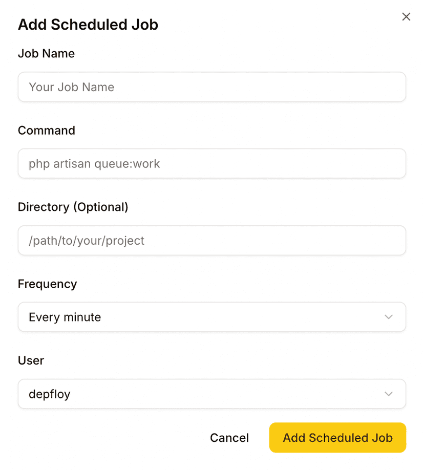Add Scheduled Job