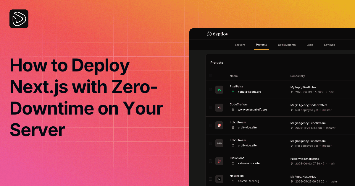 How to Deploy Next.js with Zero-Downtime on Your Server